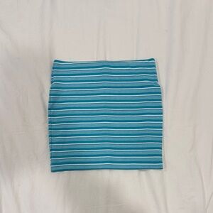 Guess Teal Striped Mini Skirt